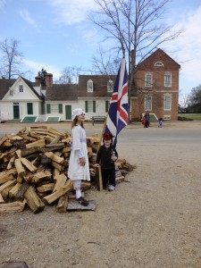 chopping wood for the family